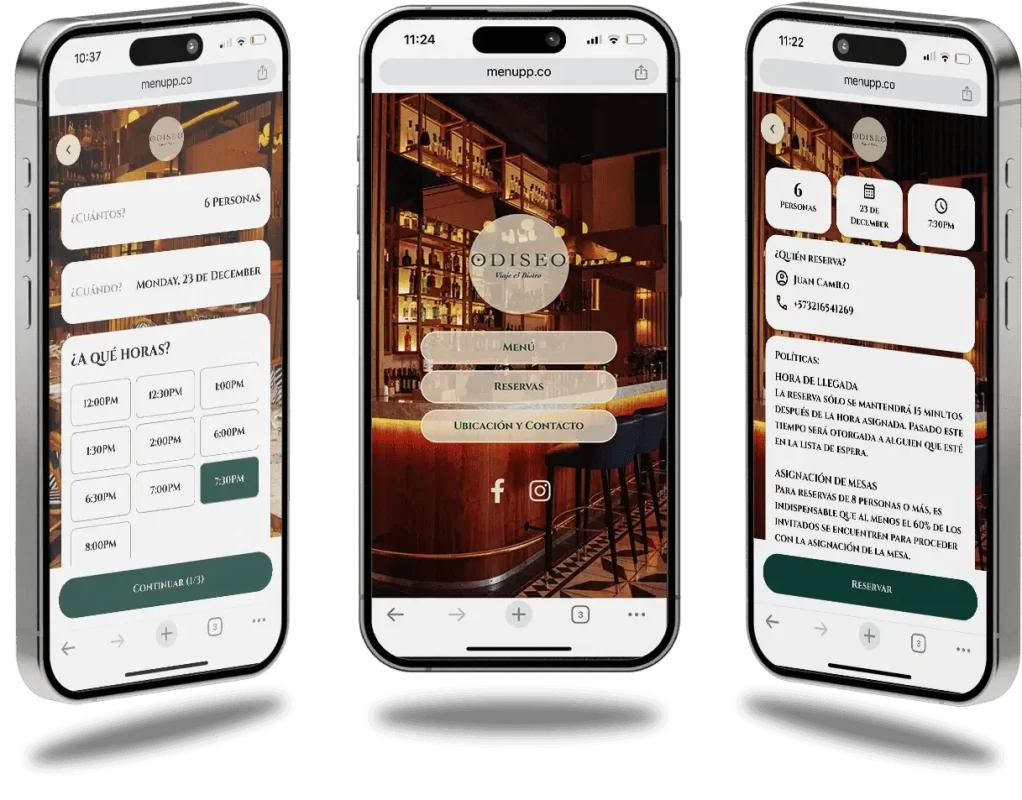 3) Menú, reservas y pedidos: lo que más convierte en restaurantes