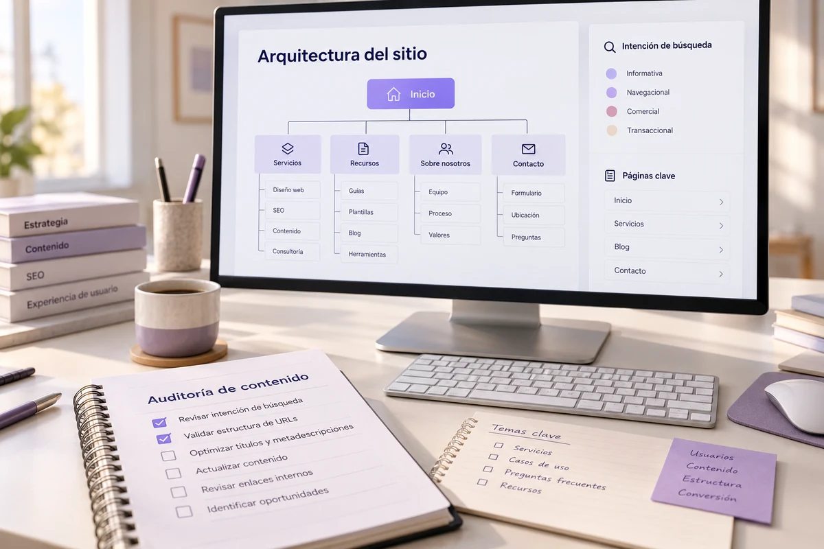 Composición conceptual de posicionamiento seo