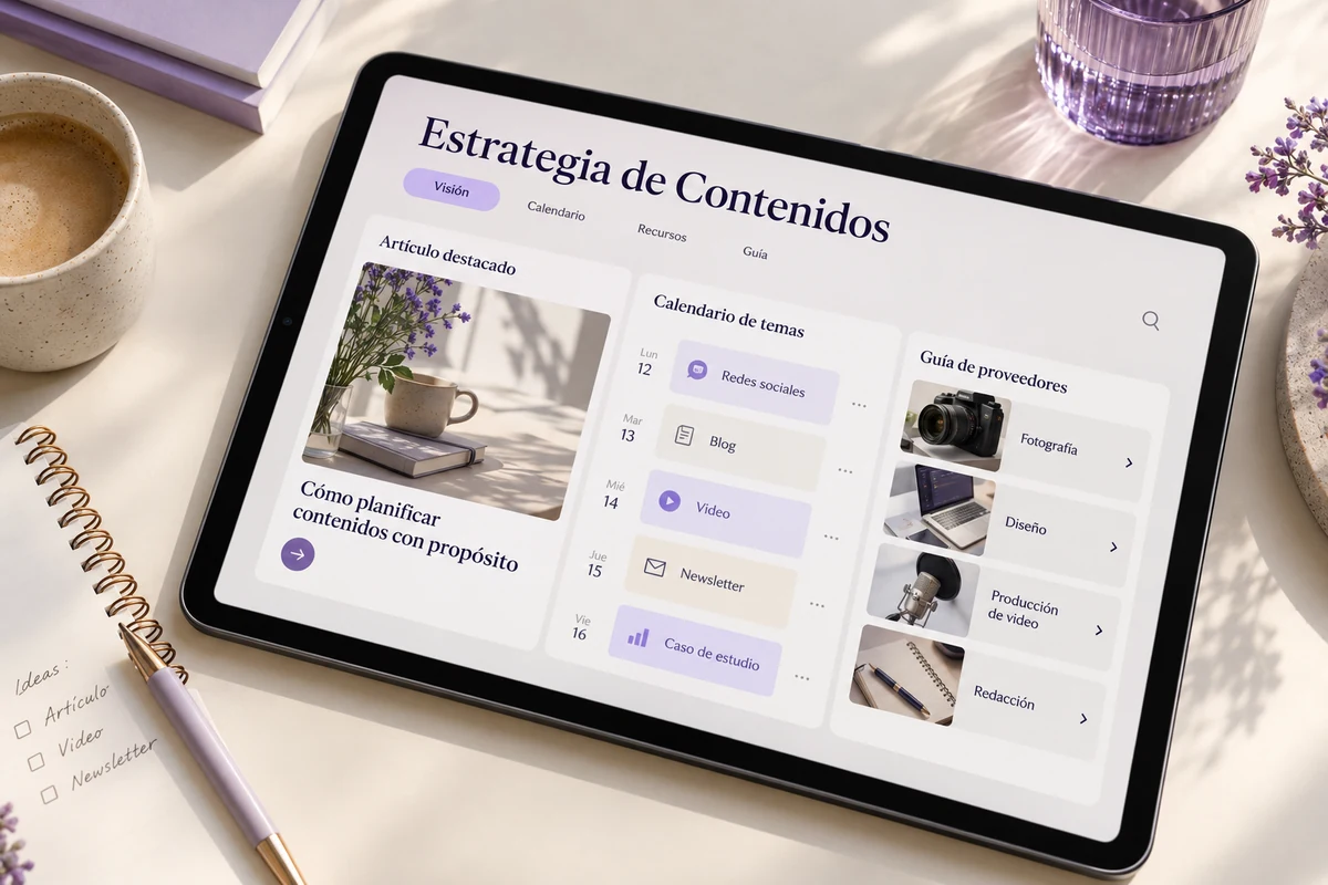 Composición conceptual de marketing de contenidos